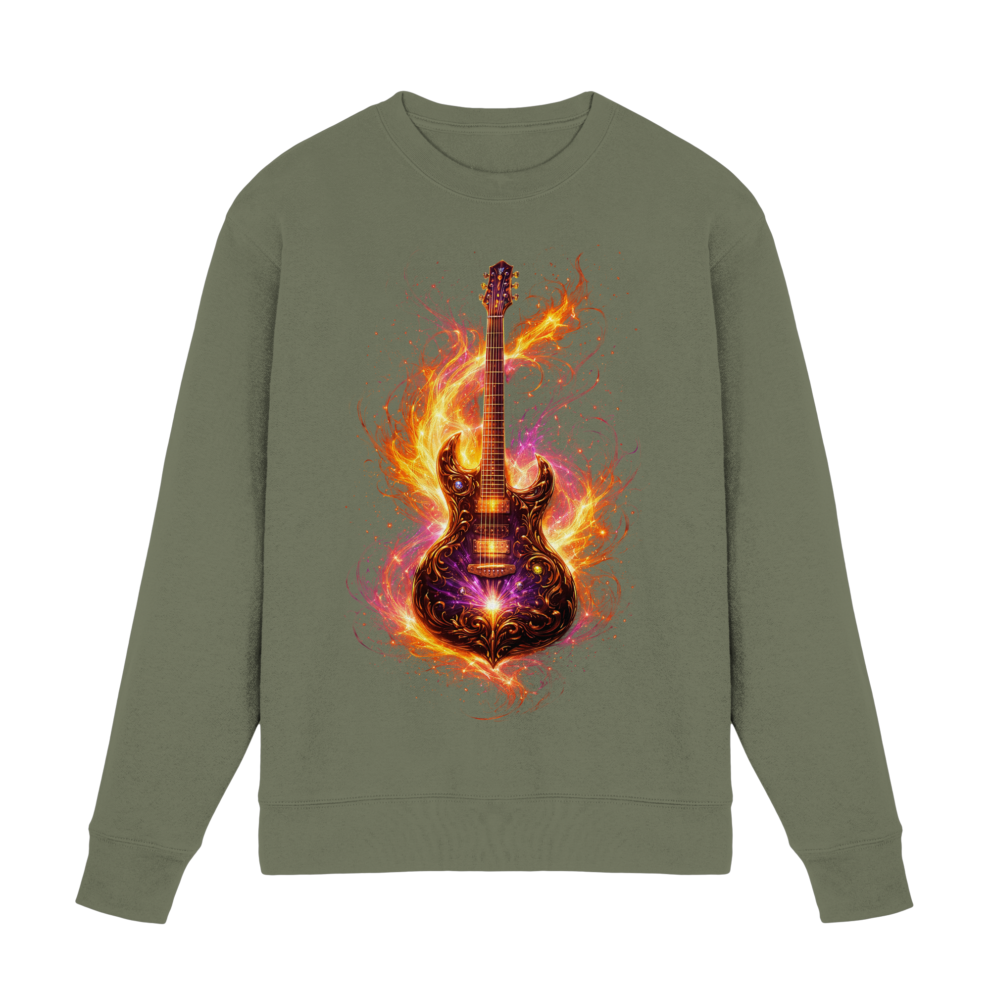 Premium Wear - Premium Sweatshirt  -  Red Electric Guitar – Luminous Series |