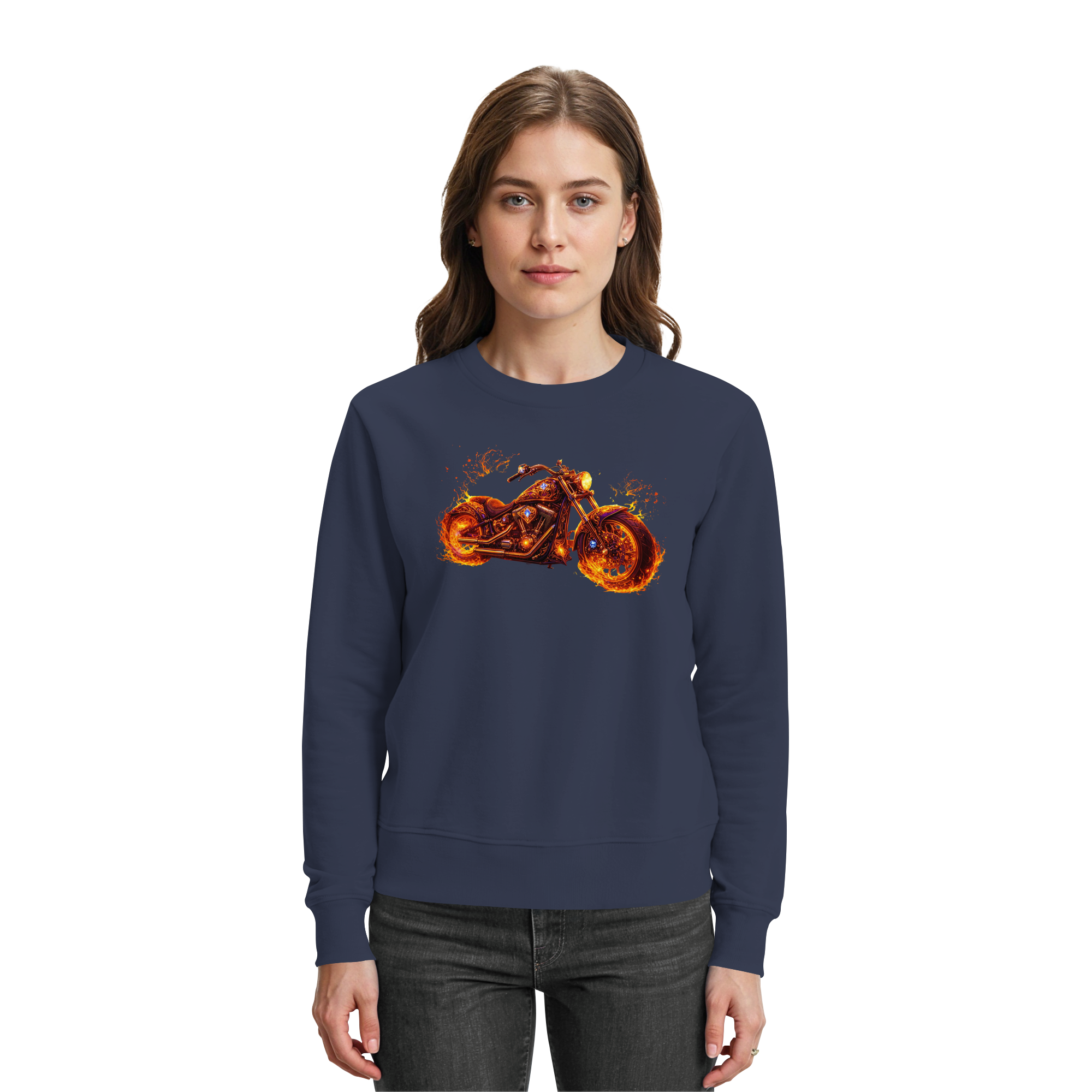 Premium Sweatshirt  - Purple Flame Rider - Luminous Series