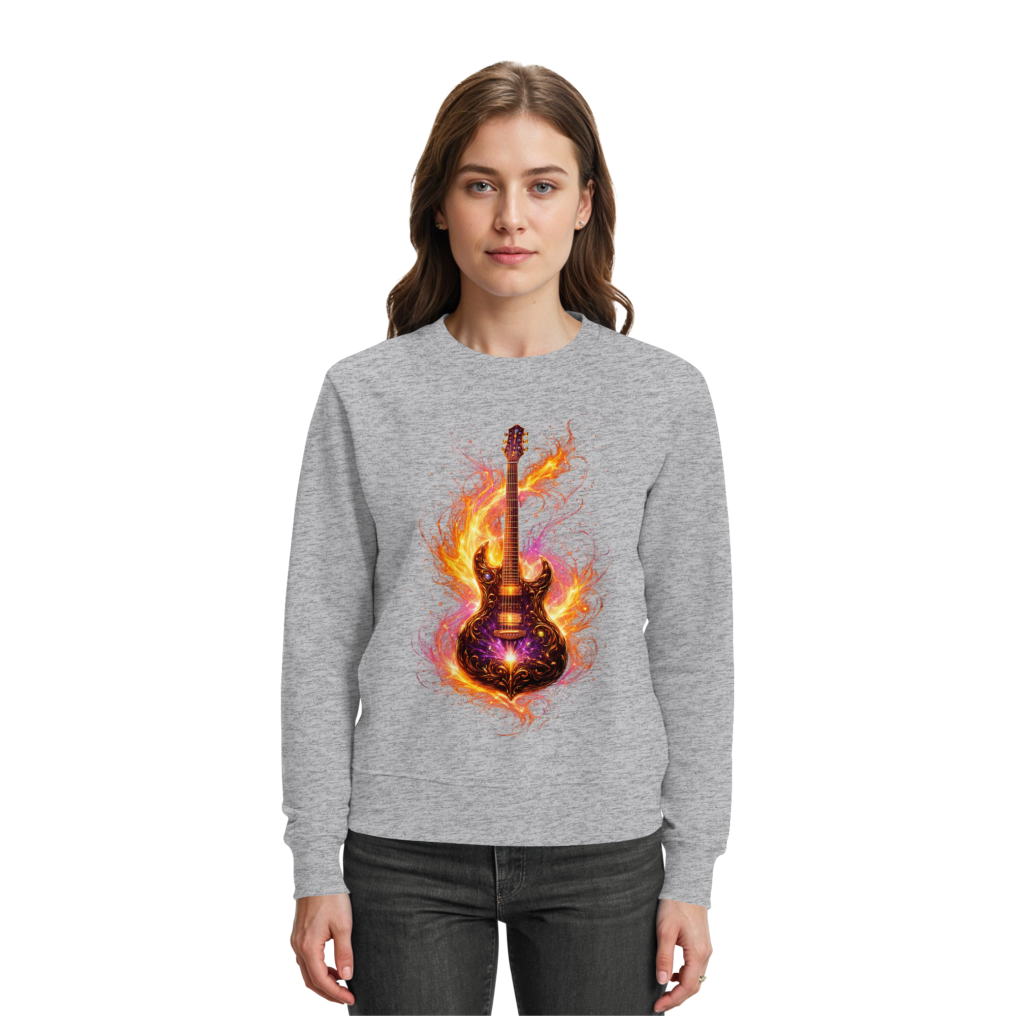 Premium Wear - Premium Sweatshirt  -  Red Electric Guitar – Luminous Series |