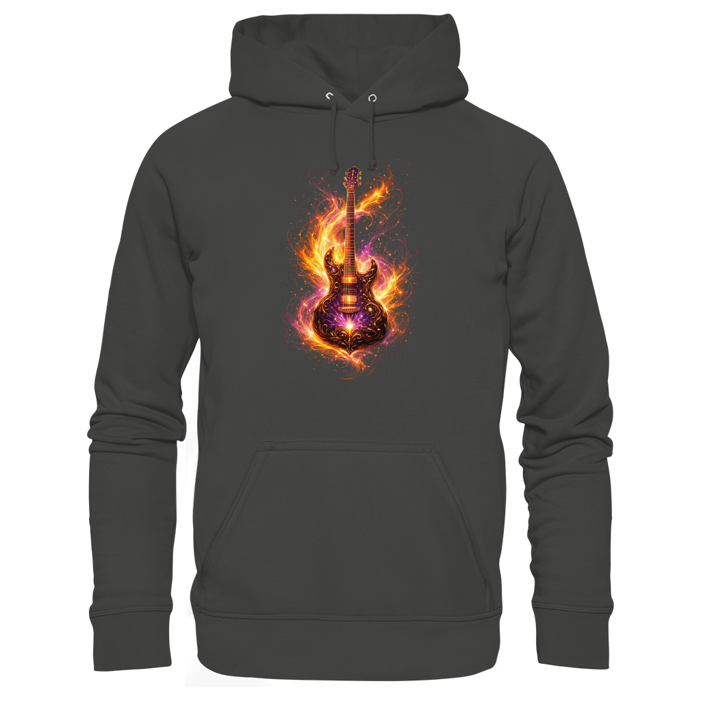 Premium Unisex HoodieRed   -  Electric Guitar – Luminous Series | Premium Wear -