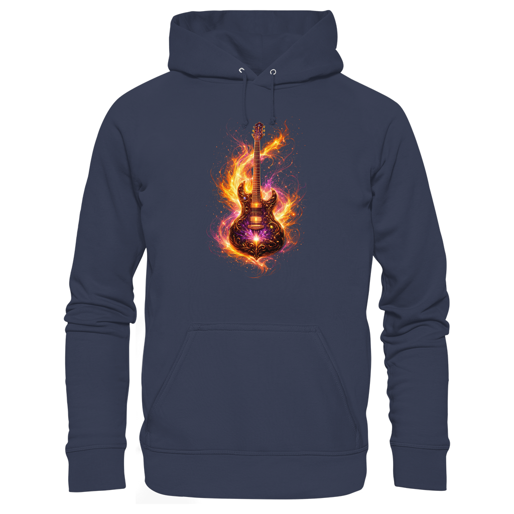 Premium Unisex HoodieRed   -  Electric Guitar – Luminous Series | Premium Wear -