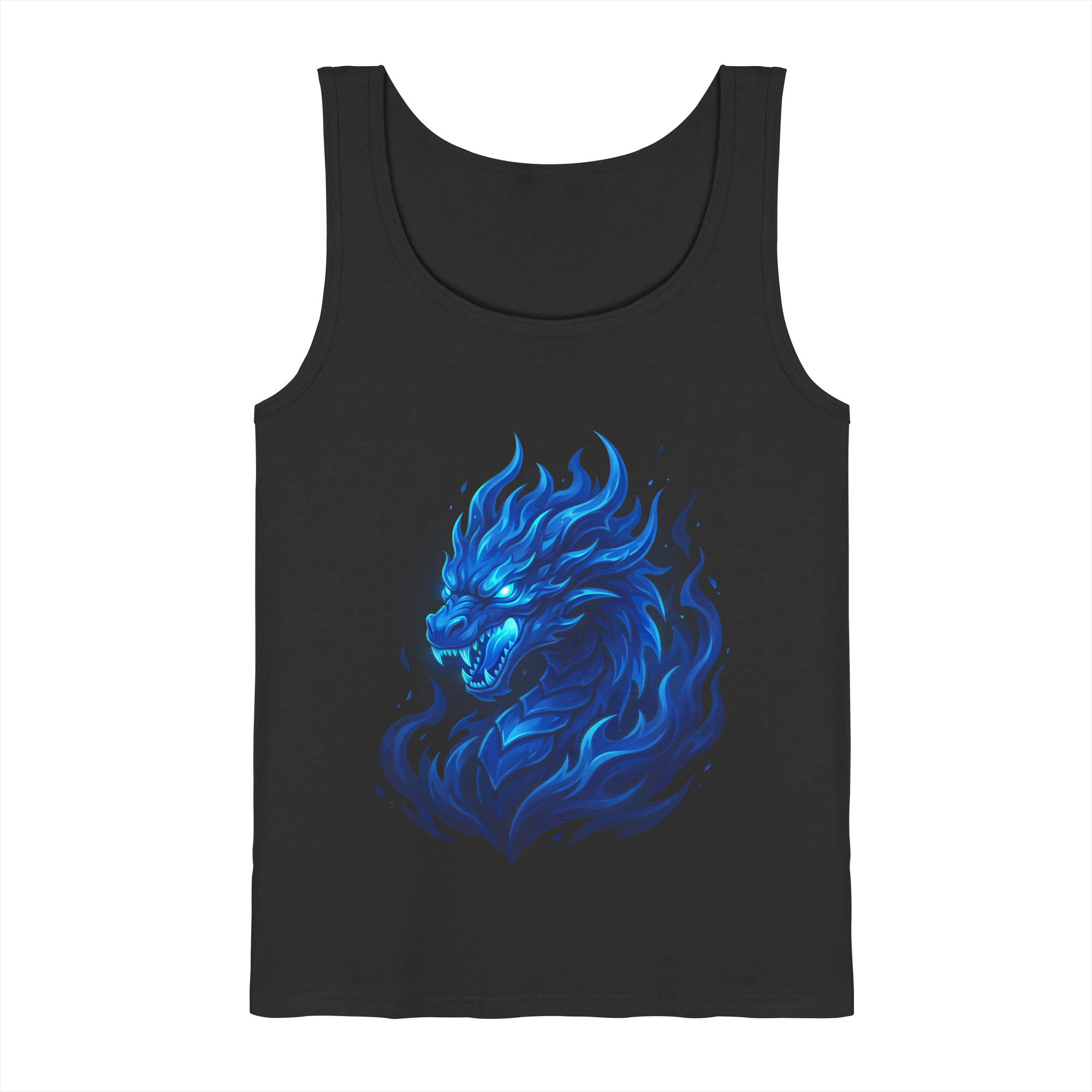 Blue Flame Dragon – Premium Tank Top