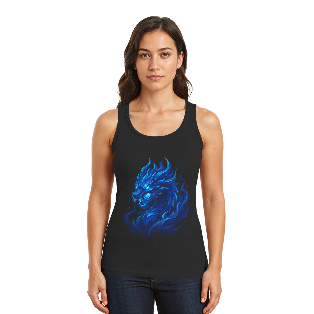 Blue Flame Dragon – Premium Tank Top