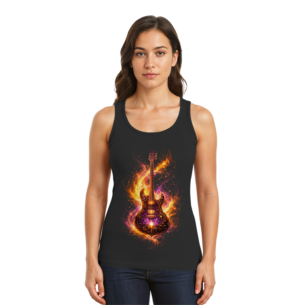 Premium Wear - Tank-Top  -  Red Electric Guitar – Luminous Series |