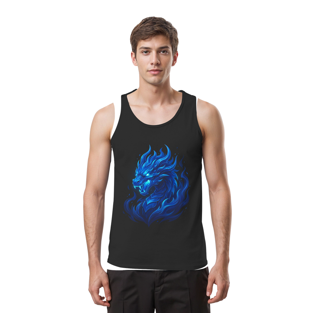 Blue Flame Dragon – Premium Tank Top
