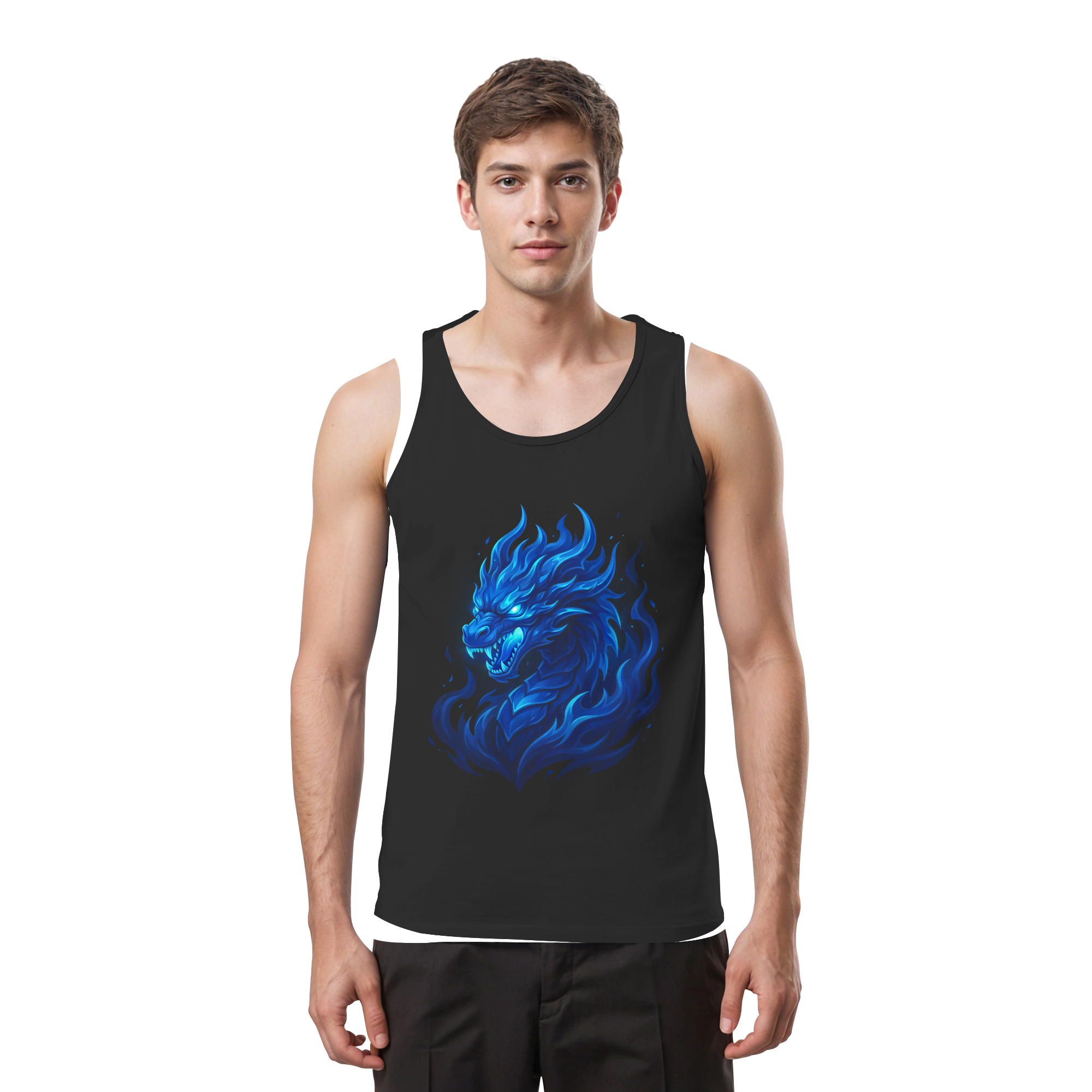 Blue Flame Dragon – Premium Tank Top