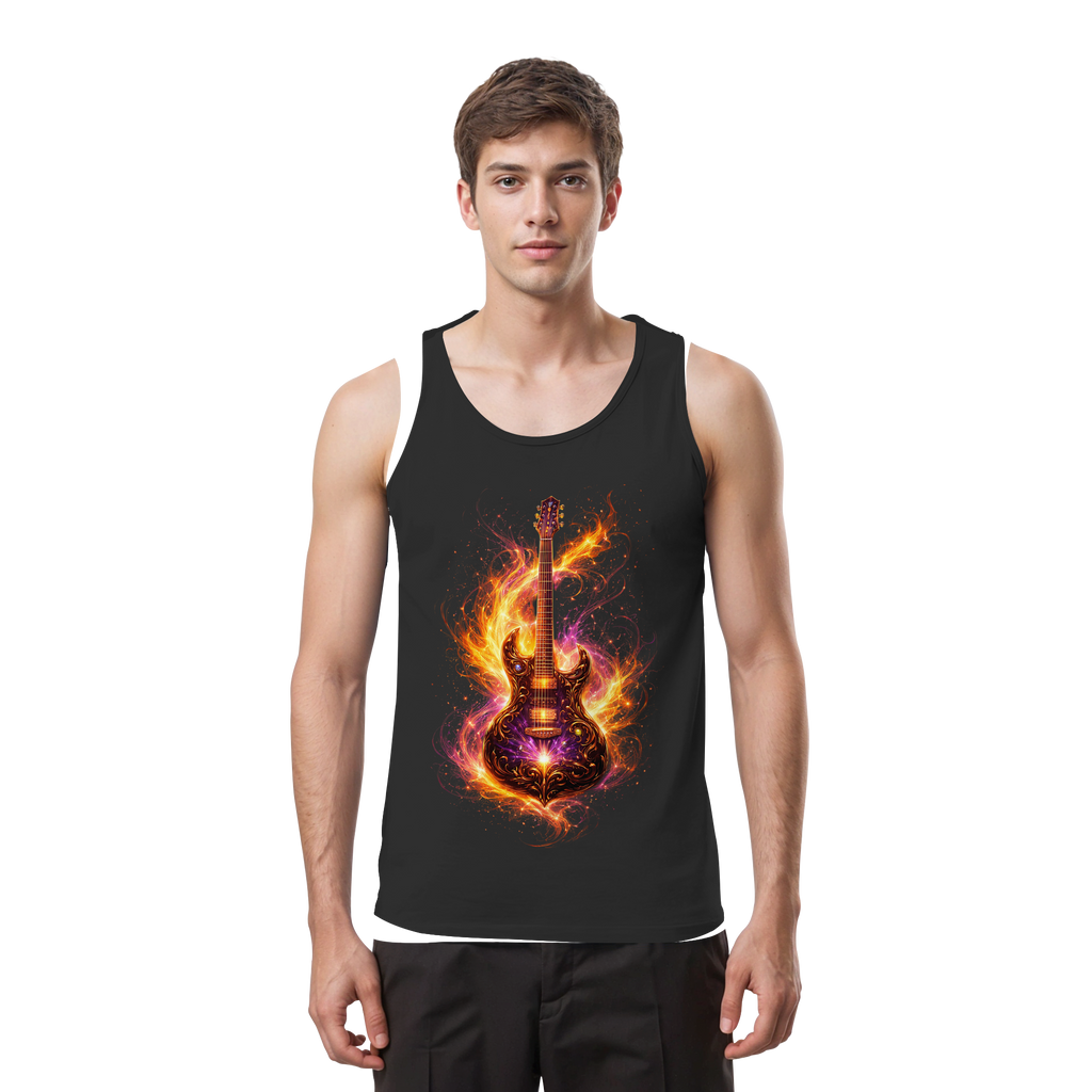 Premium Wear - Tank-Top  -  Red Electric Guitar – Luminous Series |