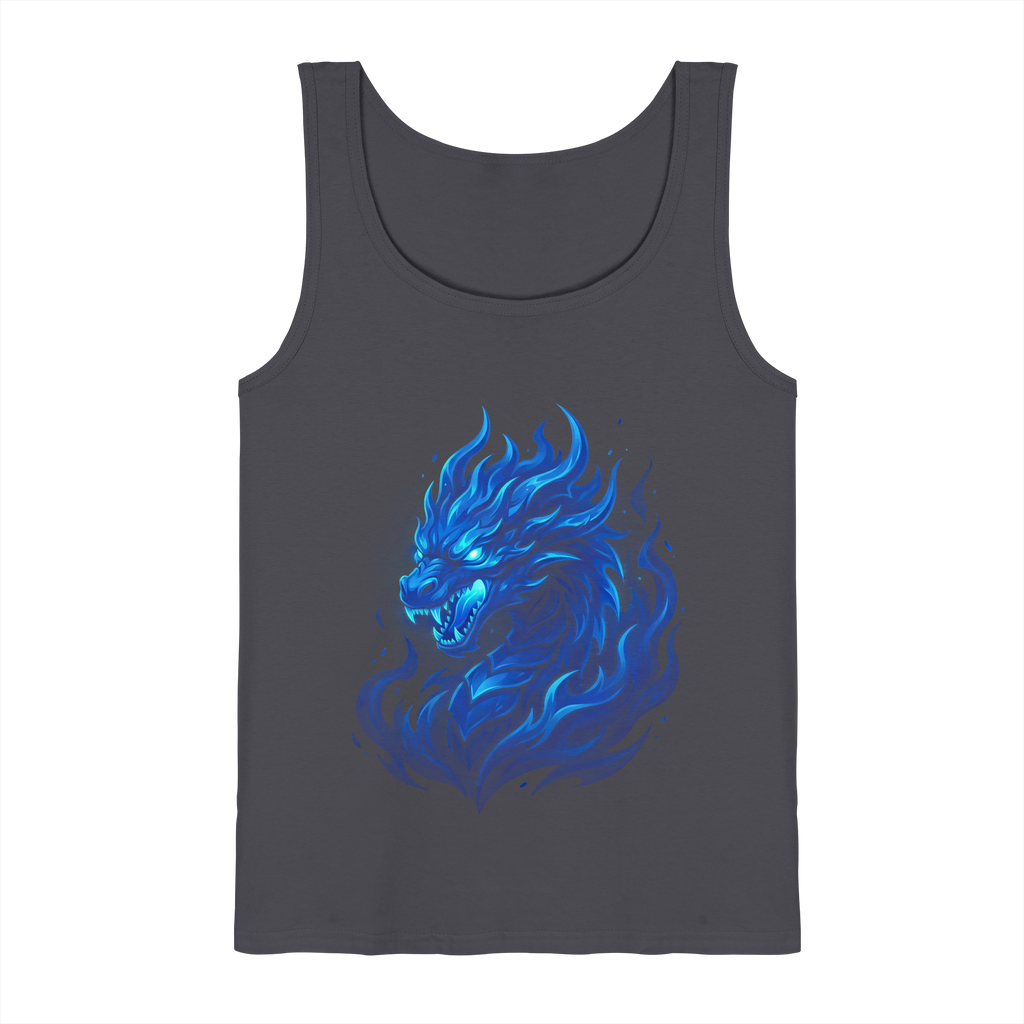 Blue Flame Dragon – Premium Tank Top