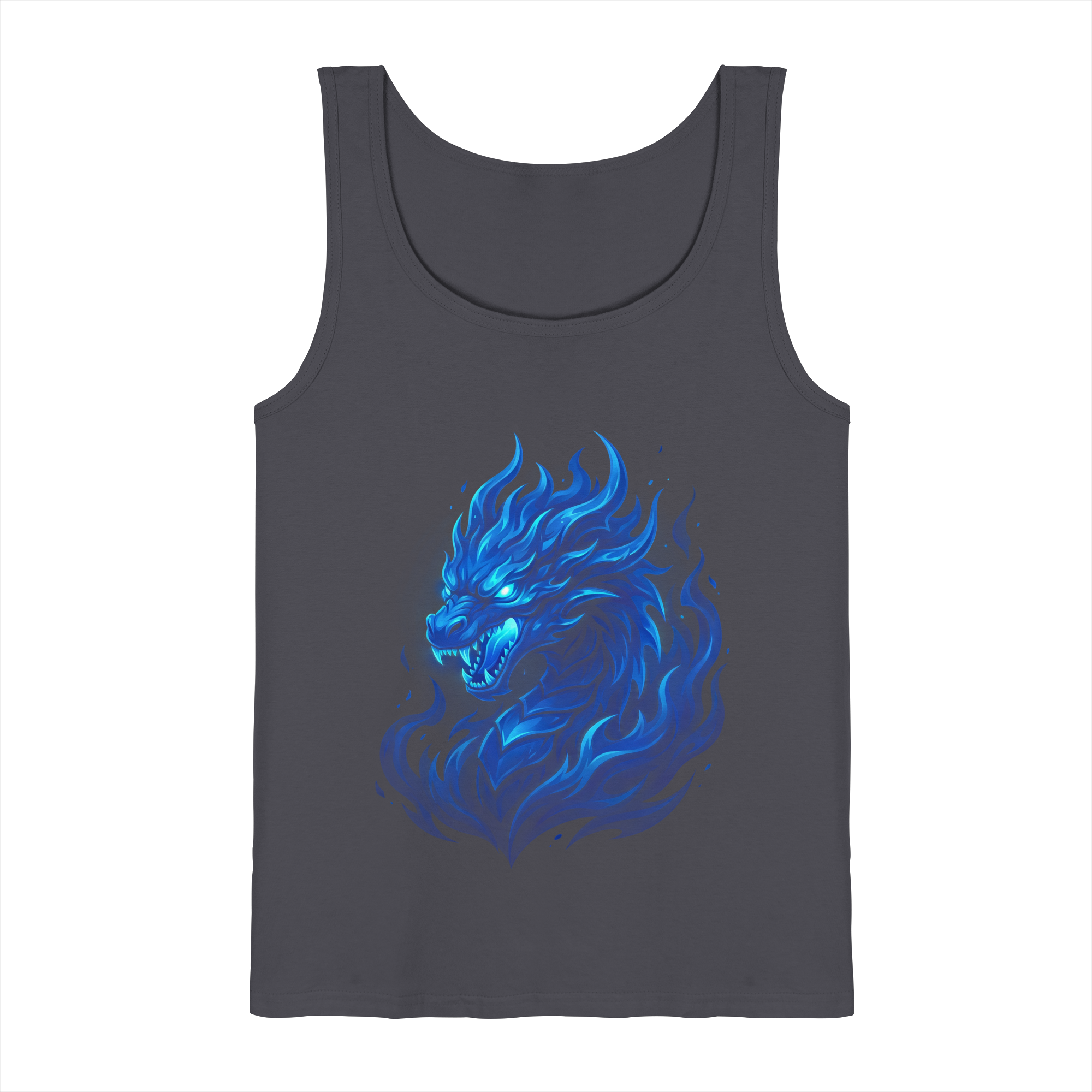 Blue Flame Dragon – Premium Tank Top