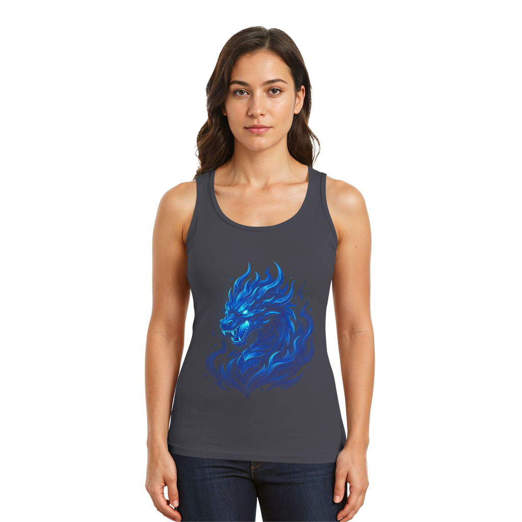 Blue Flame Dragon – Premium Tank Top