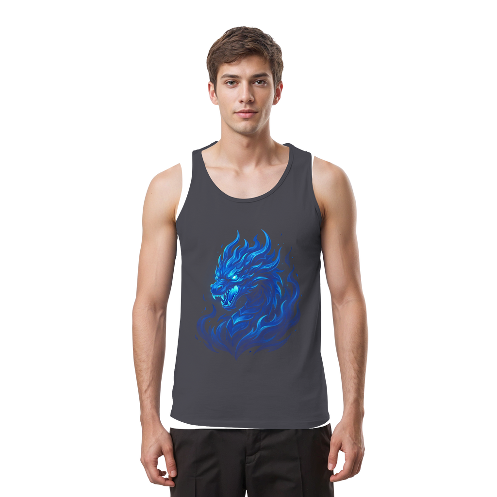 Blue Flame Dragon – Premium Tank Top