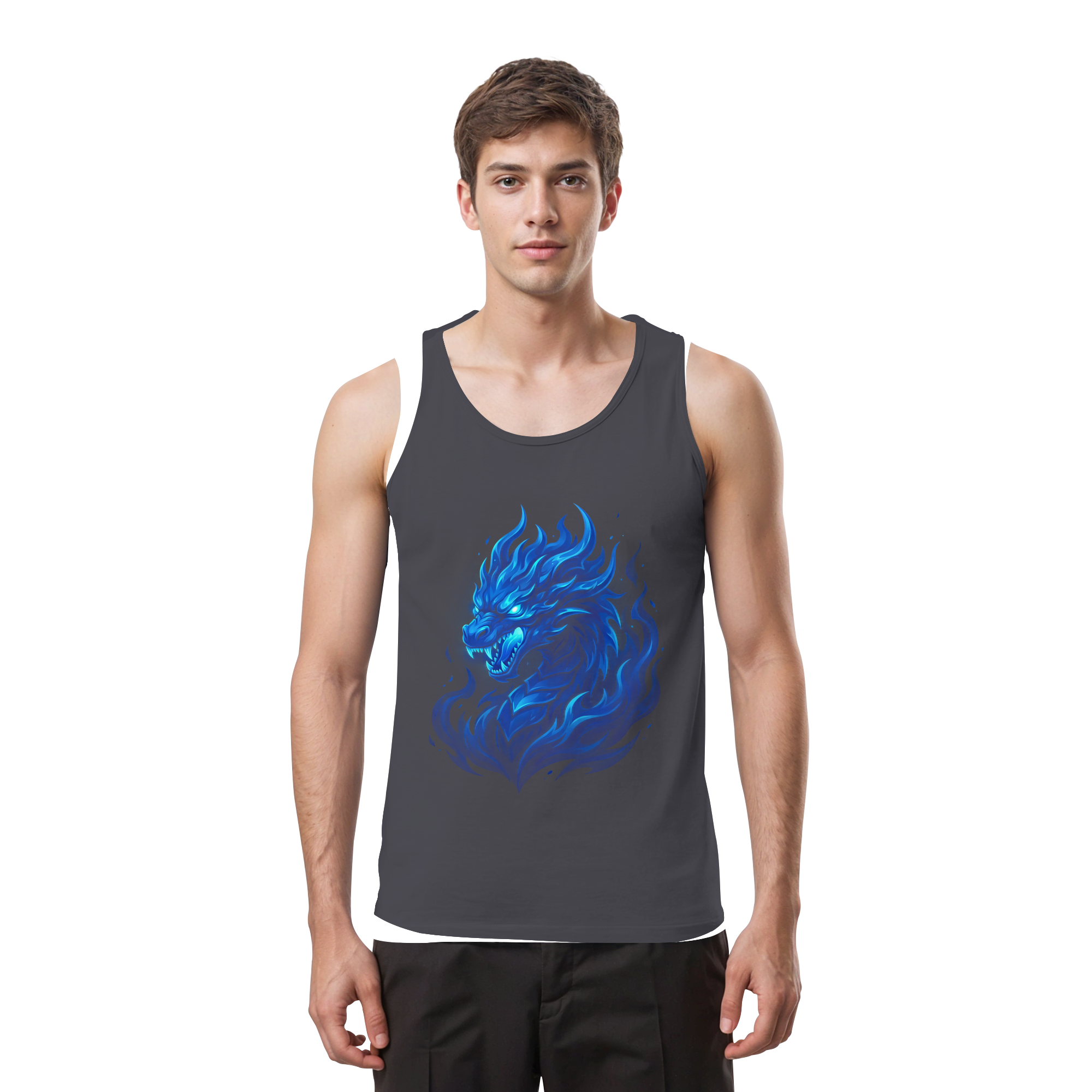 Blue Flame Dragon – Premium Tank Top