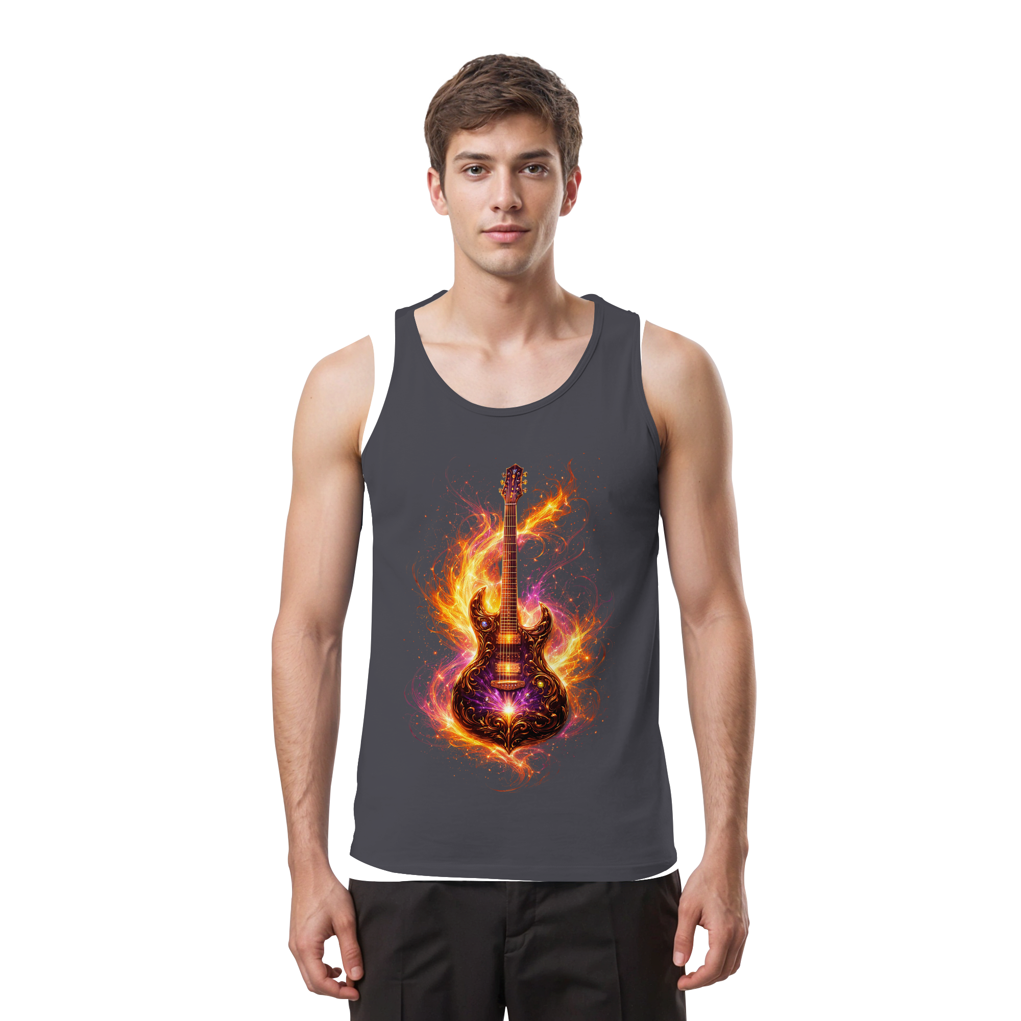 Premium Wear - Tank-Top  -  Red Electric Guitar – Luminous Series |