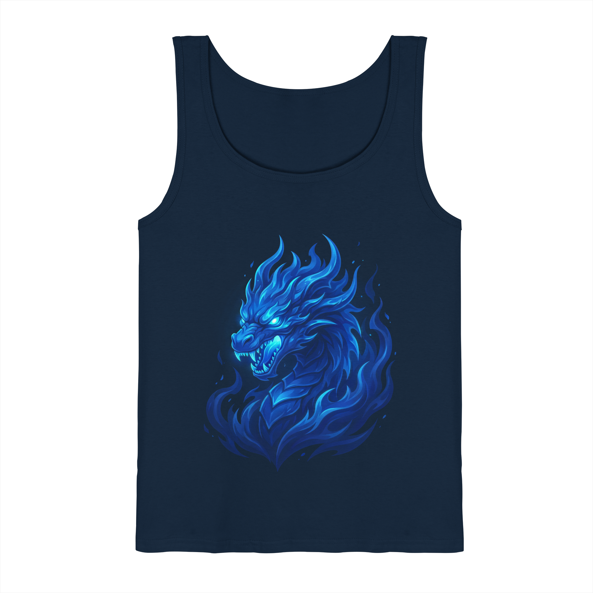 Blue Flame Dragon – Premium Tank Top