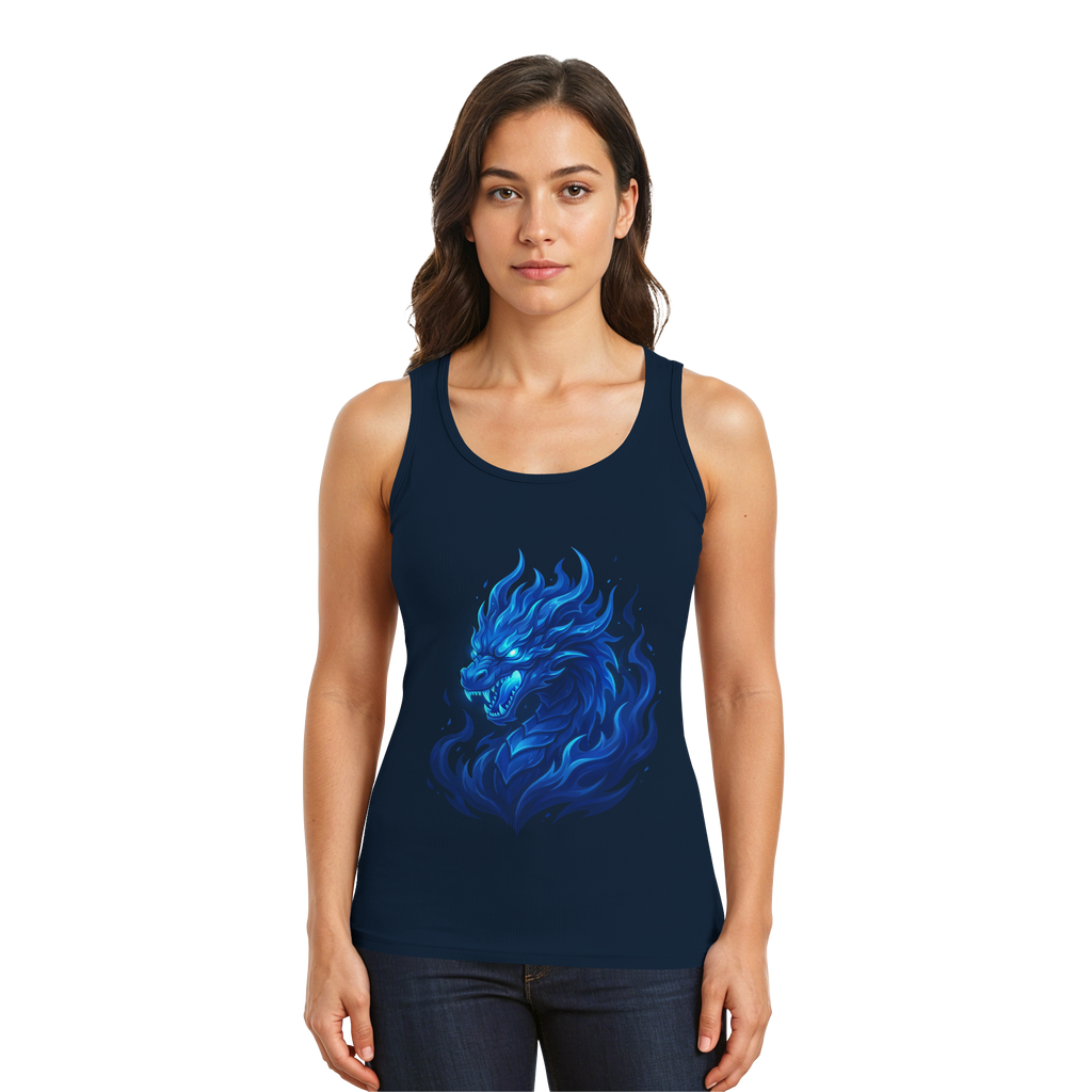Blue Flame Dragon – Premium Tank Top