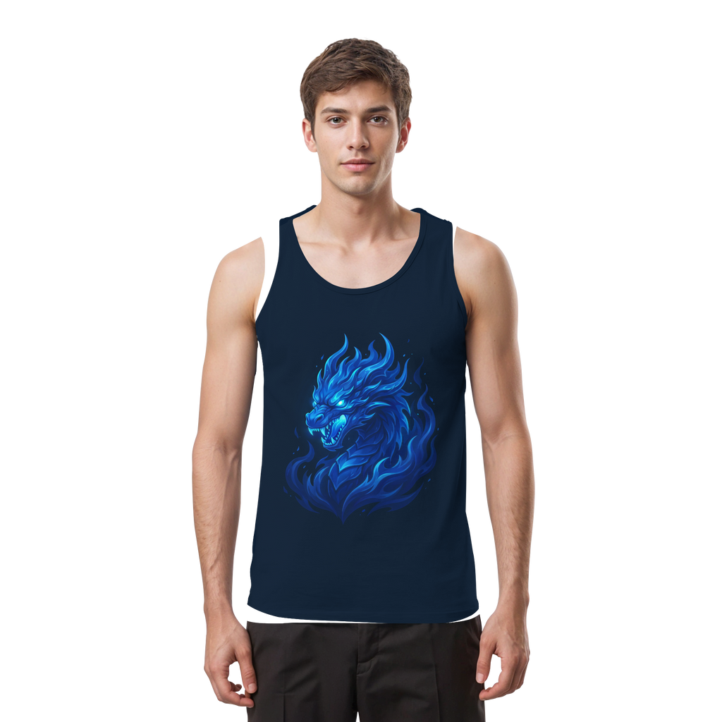 Blue Flame Dragon – Premium Tank Top