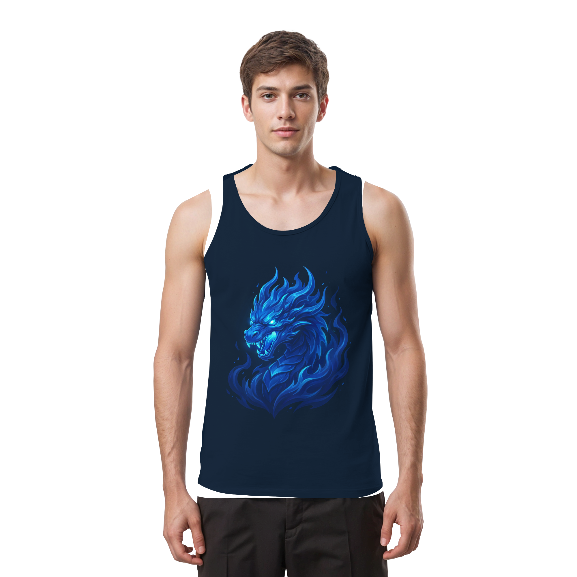 Blue Flame Dragon – Premium Tank Top
