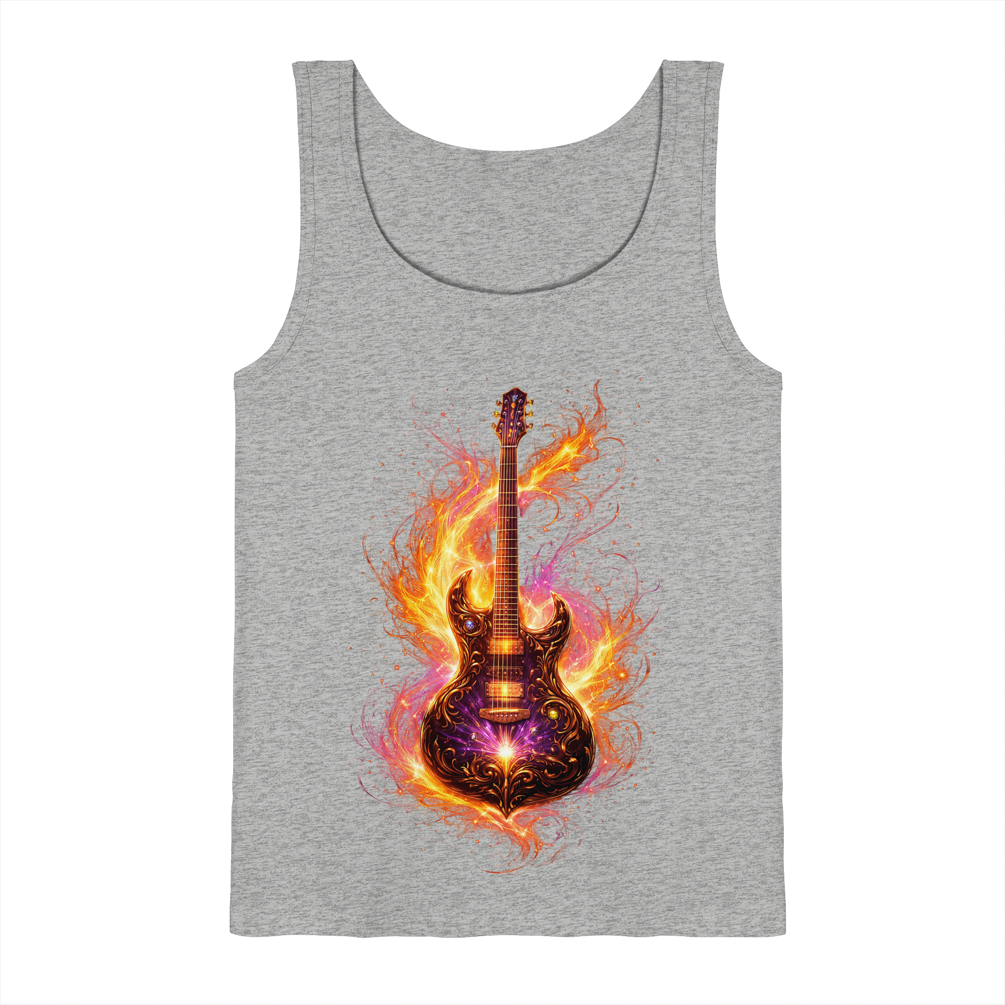 Premium Wear - Tank-Top  -  Red Electric Guitar – Luminous Series |