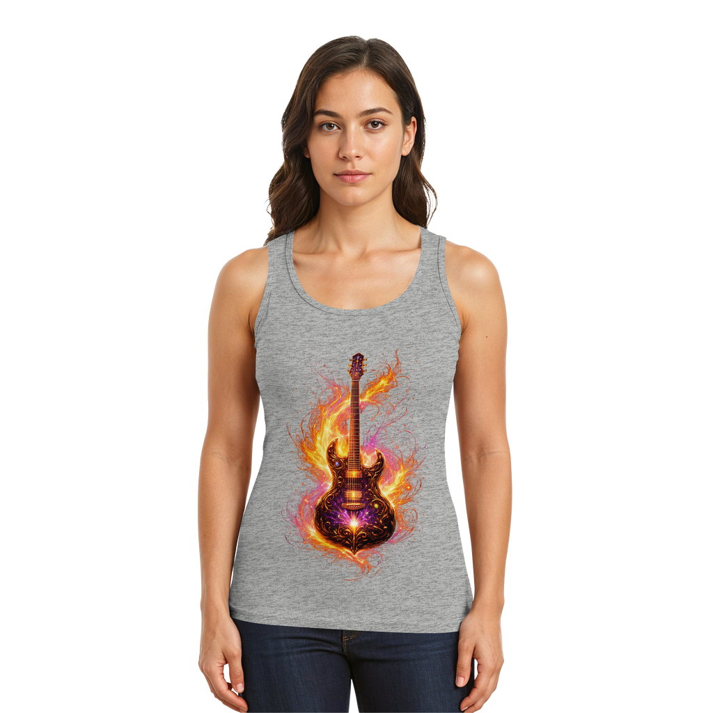 Premium Wear - Tank-Top  -  Red Electric Guitar – Luminous Series |