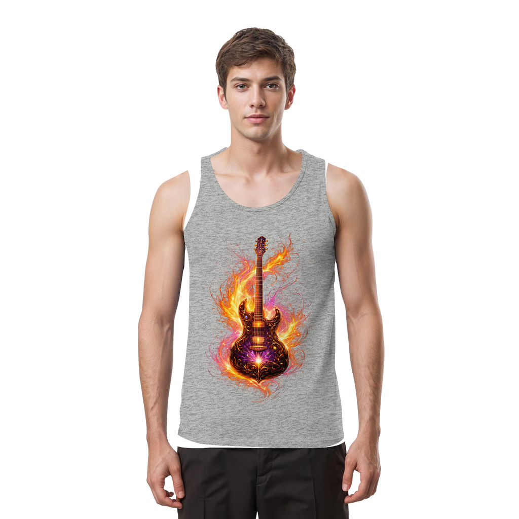 Premium Wear - Tank-Top  -  Red Electric Guitar – Luminous Series |