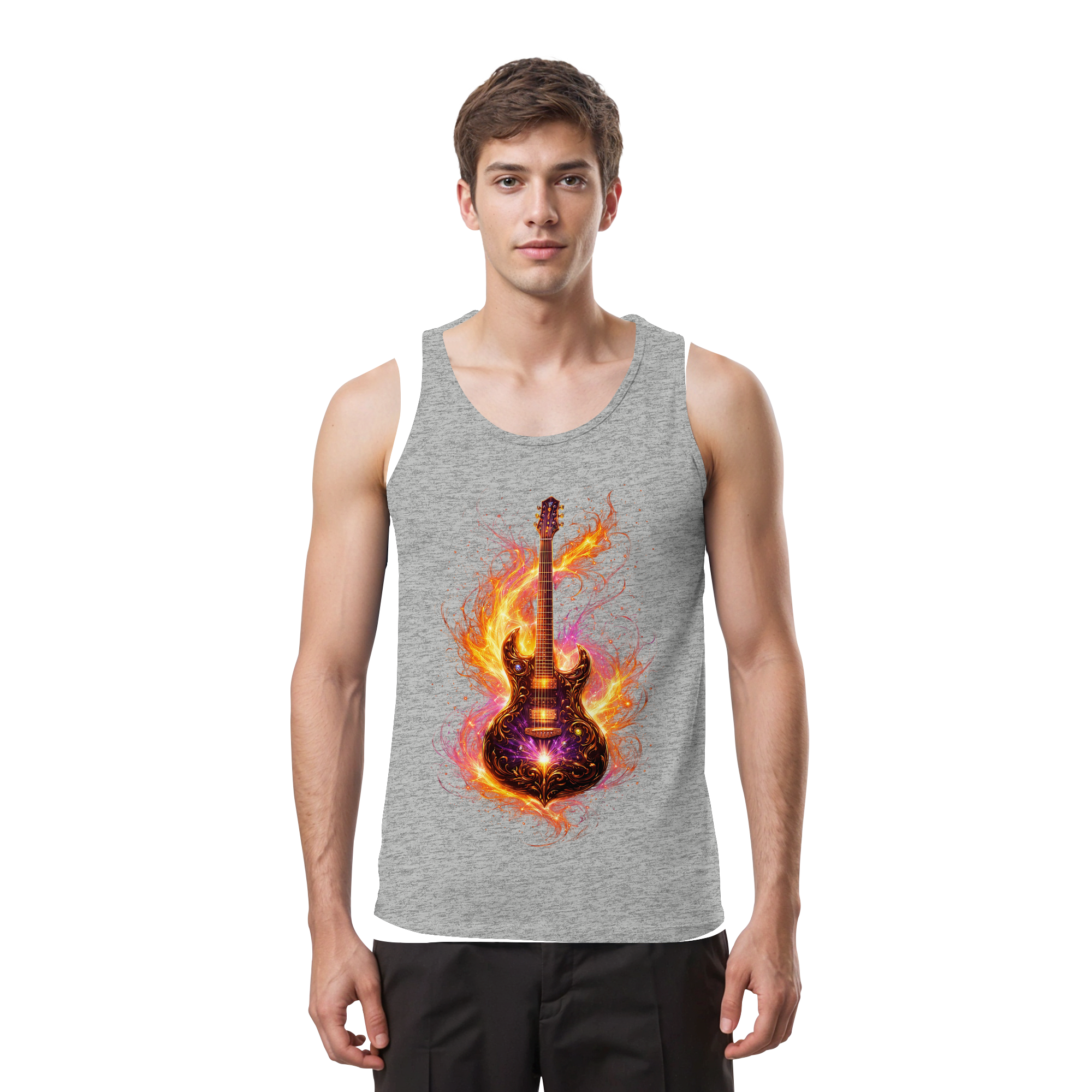 Premium Wear - Tank-Top  -  Red Electric Guitar – Luminous Series |