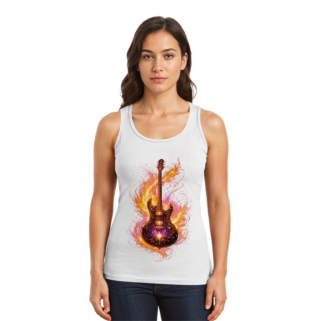 Premium Wear - Tank-Top  -  Red Electric Guitar – Luminous Series |