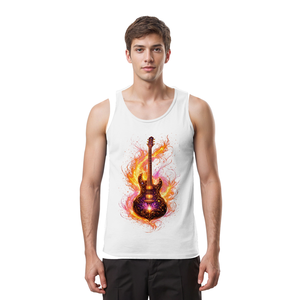 Premium Wear - Tank-Top  -  Red Electric Guitar – Luminous Series |