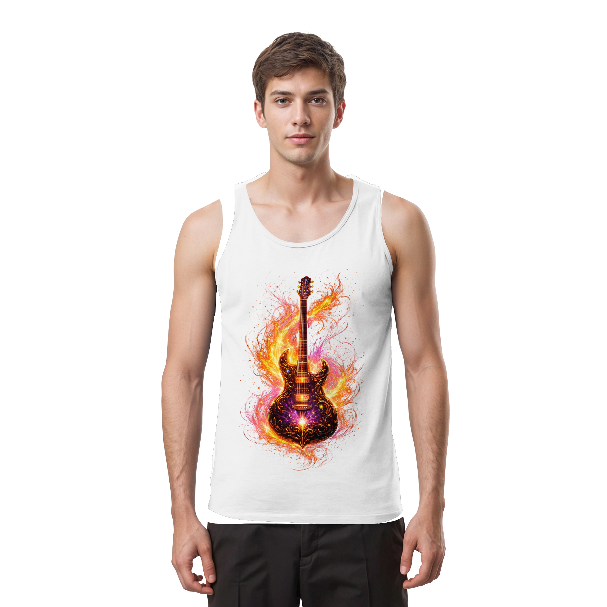 Premium Wear - Tank-Top  -  Red Electric Guitar – Luminous Series |