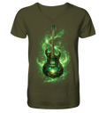 Kollektion: Green Electric Guitar – Luminous Series - V-Neck Shirt